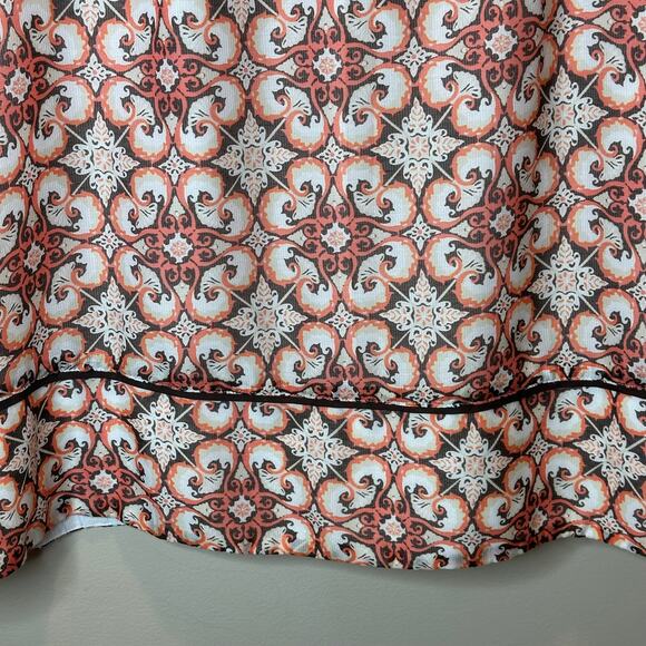 Vintage Jaclyn Smith Y2K Orange Print A-Line Midi Skirt Lined Womens Size 10 - Picture 6 of 12